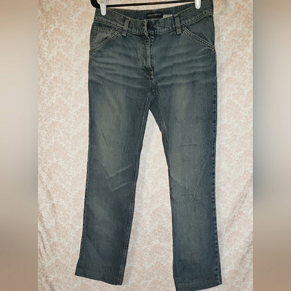 Dolce & Gabbana Mid-Rise Medium Blue Jeans Women Size 44 (Italian size)DP1J 9827